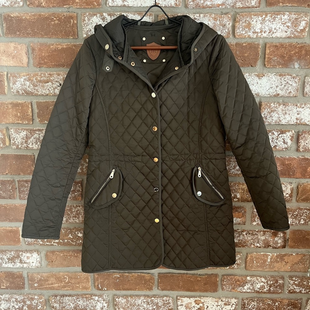 Women Massimo Dutti Quilted Brown Jacket